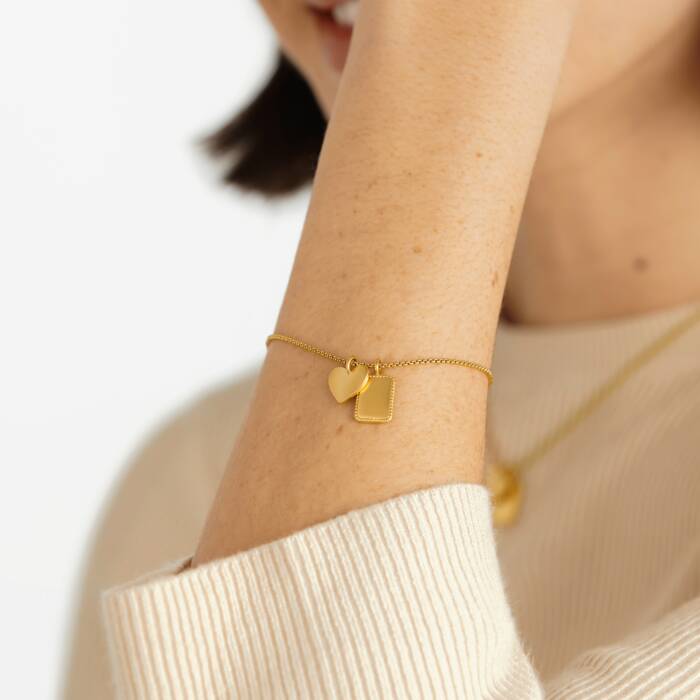 Mom Gold Charm Bracelet
