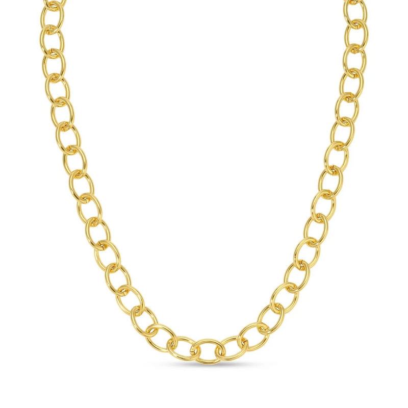 Oval Statement Link Chain Necklace