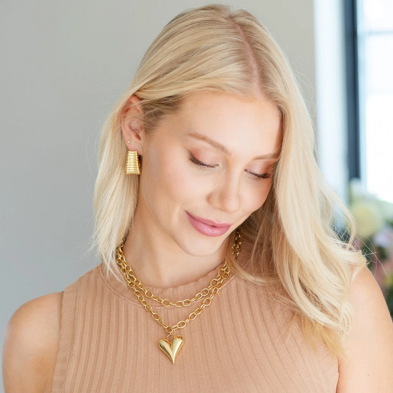 Oval Statement Link Chain Necklace