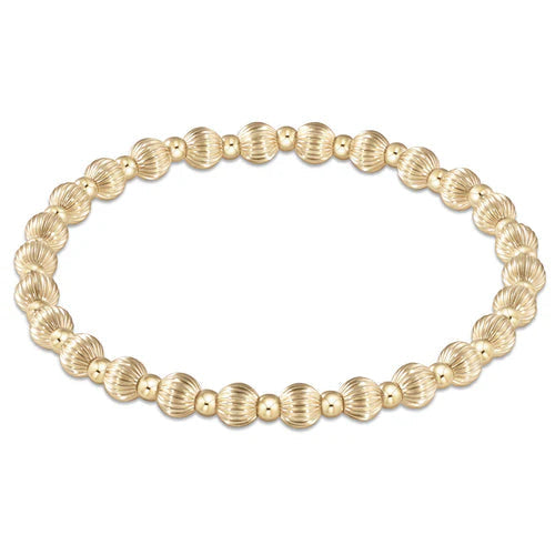 Extends Dignity Grateful Pattern 5mm Bead Bracelet