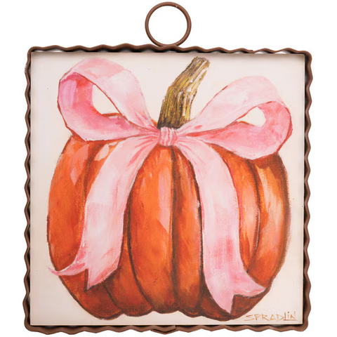 Mini Gallery Pink Ribbon Pumpkin