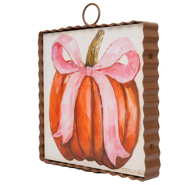 Mini Gallery Pink Ribbon Pumpkin