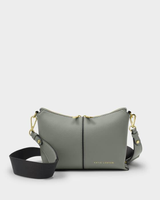 Laila Canvas Strap Crossbody Bag Graphite Green