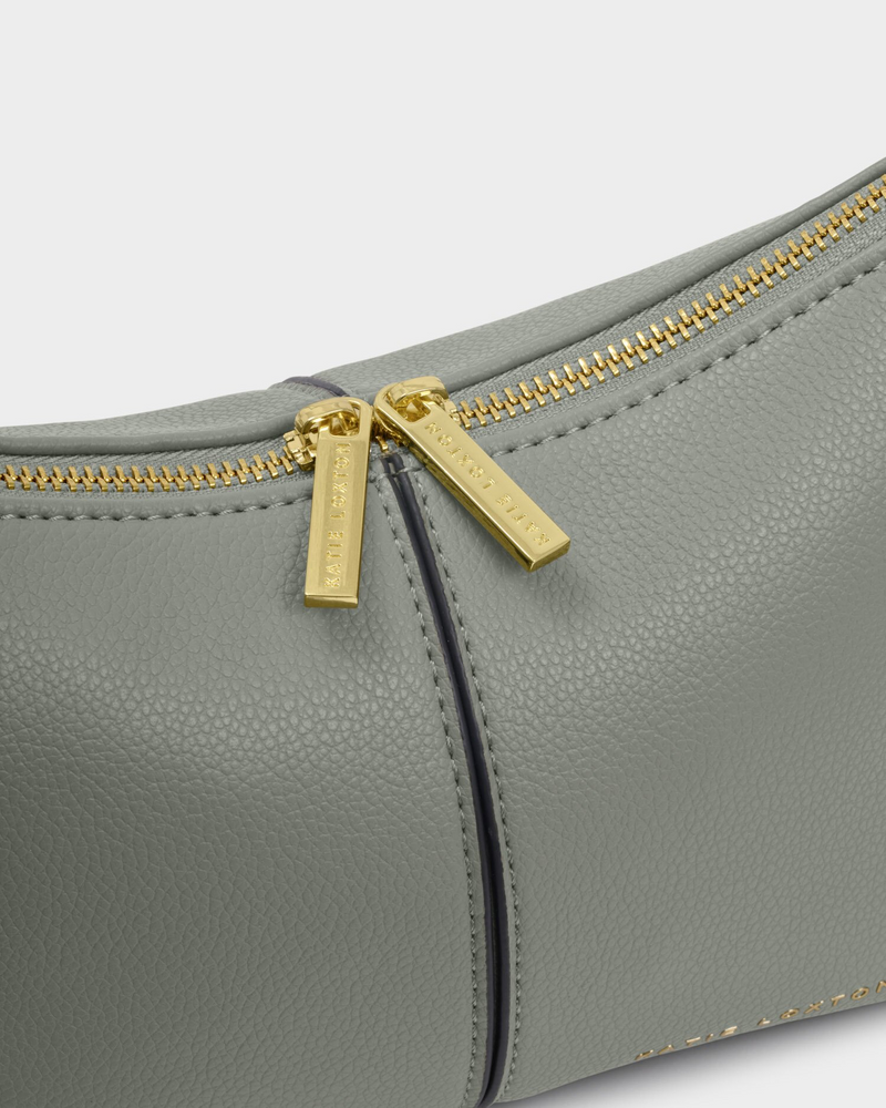 Laila Canvas Strap Crossbody Bag Graphite Green