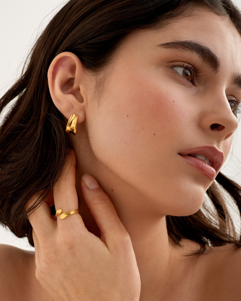 Molten Luxe Hoop Waterproof Earrings