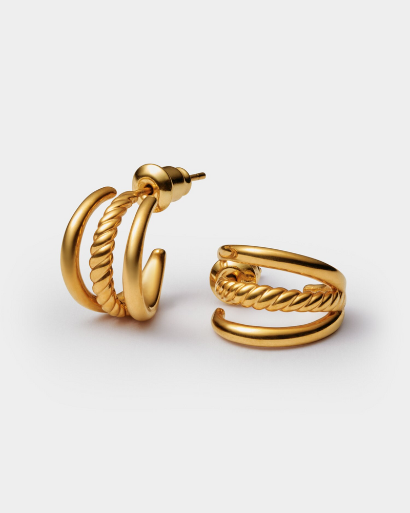 Laia Illusion Hoop Waterproof Earrings
