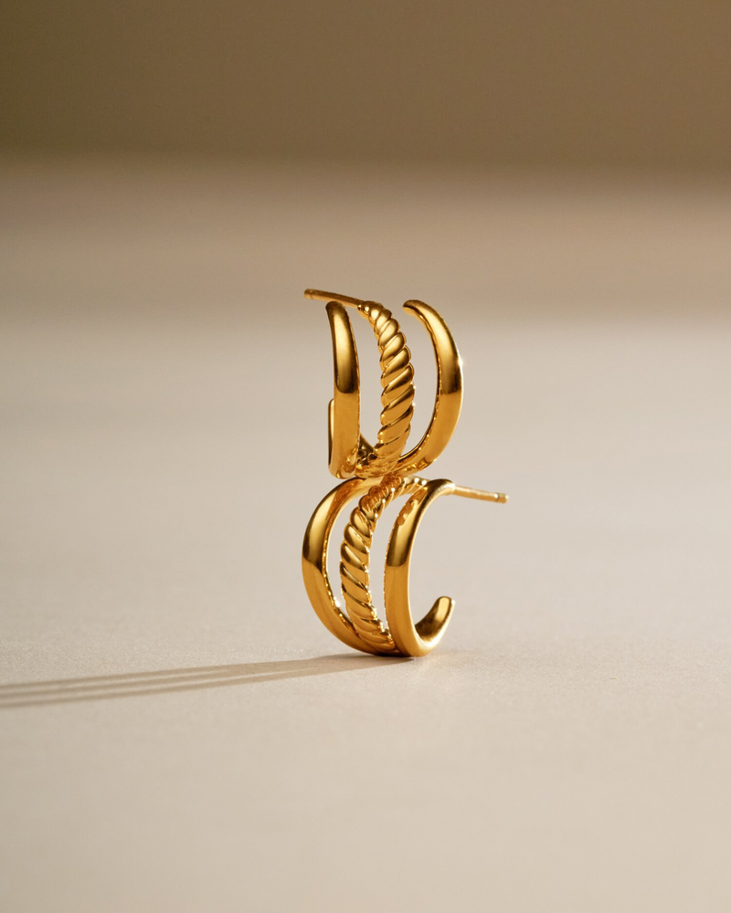 Laia Illusion Hoop Waterproof Earrings