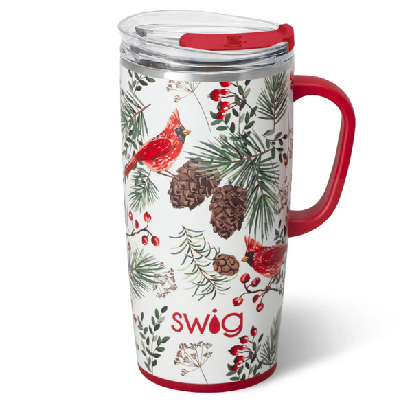 Winter Cardinals Travel Mug (22 oz.)