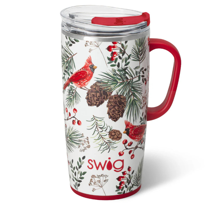 Winter Cardinals Travel Mug (22 oz.)