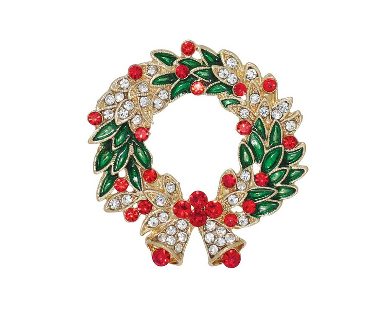 Wreath with Bells + Crystals