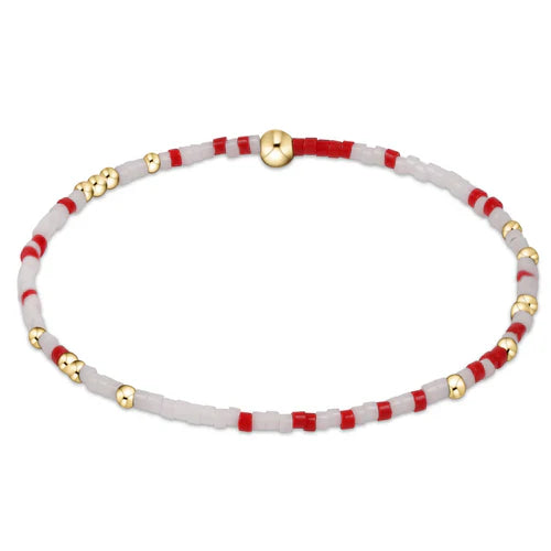 Gameday Hope Unwritten Bracelet - Bright Red & White