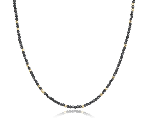 15” Choker Hope Unwritten Gemstone - Faceted Hematite