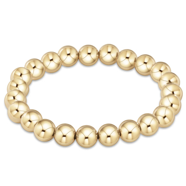 Extends Classic Gold 8 mm Bead Bracelet