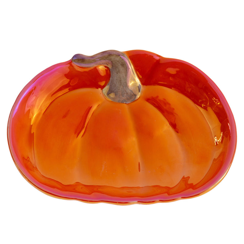 Lustrous Orange Pumpkin Plate