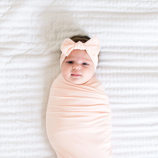 Blush Knit Swaddle Blanket