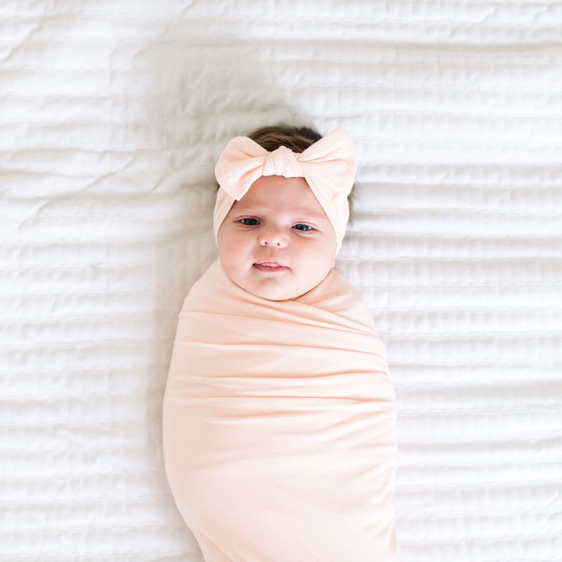 Blush Knit Swaddle Blanket