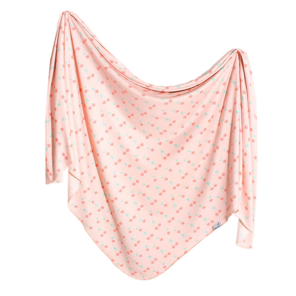 Cheery Knit Swaddle Blanket