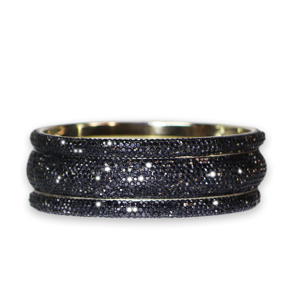 Sundar Bangles - Bollywood Jet Black Crystal