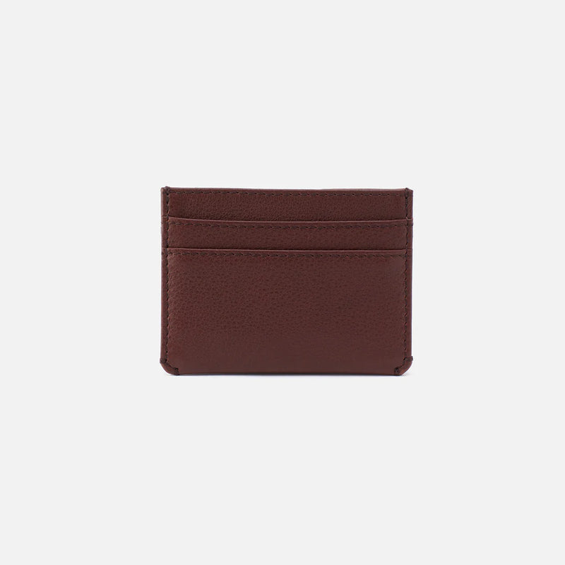 Men's Credit Card Wallet in Silk Napa Leather Brown