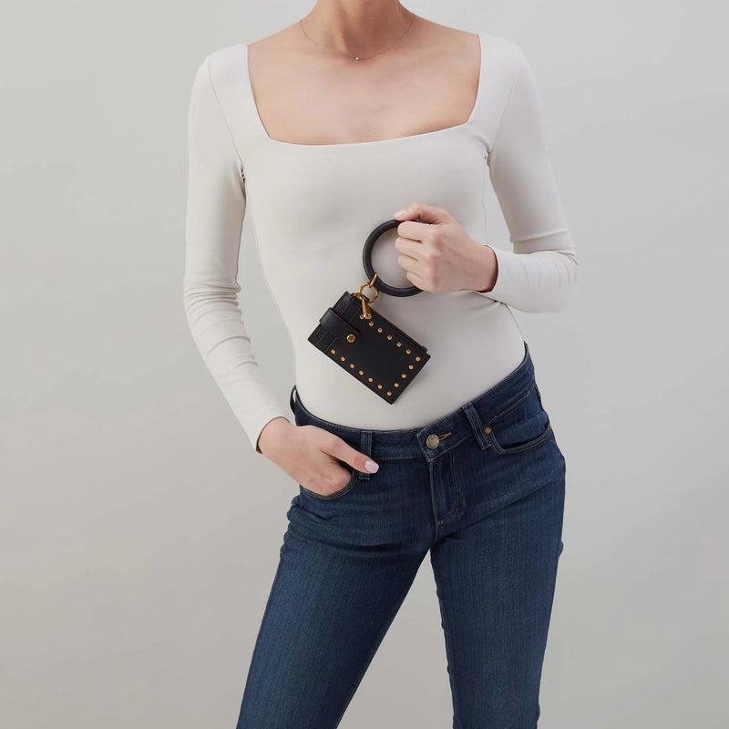 Ring Credit Card Wristlet - Black
