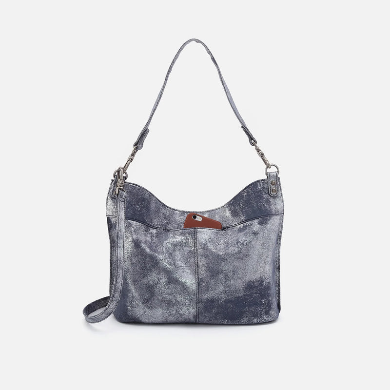 Pier Convertible Shoulder Bag Blue Pewter