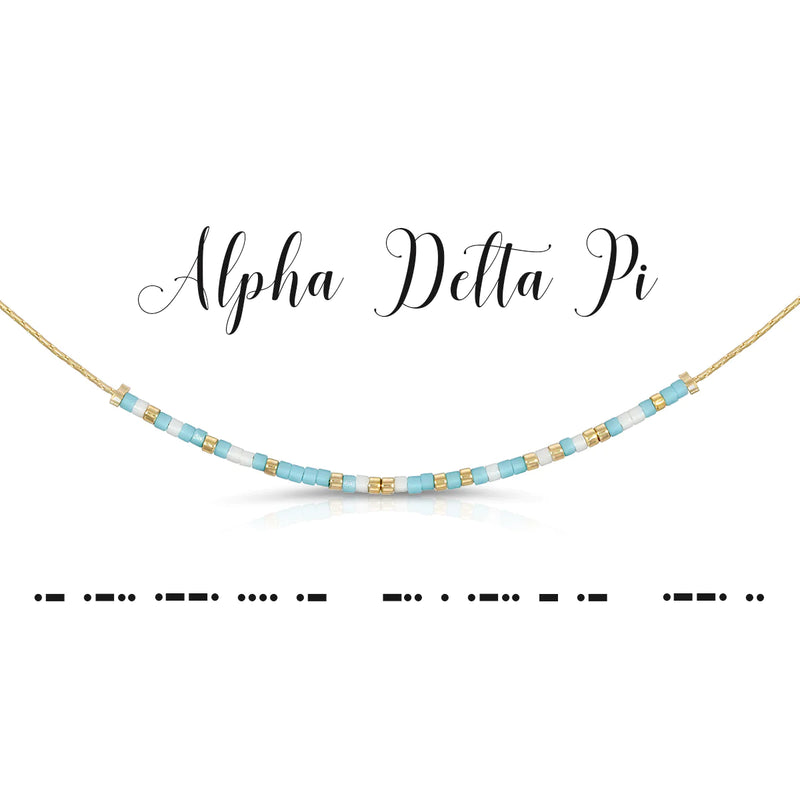 Alpha Delta Pi Morse Code Necklace