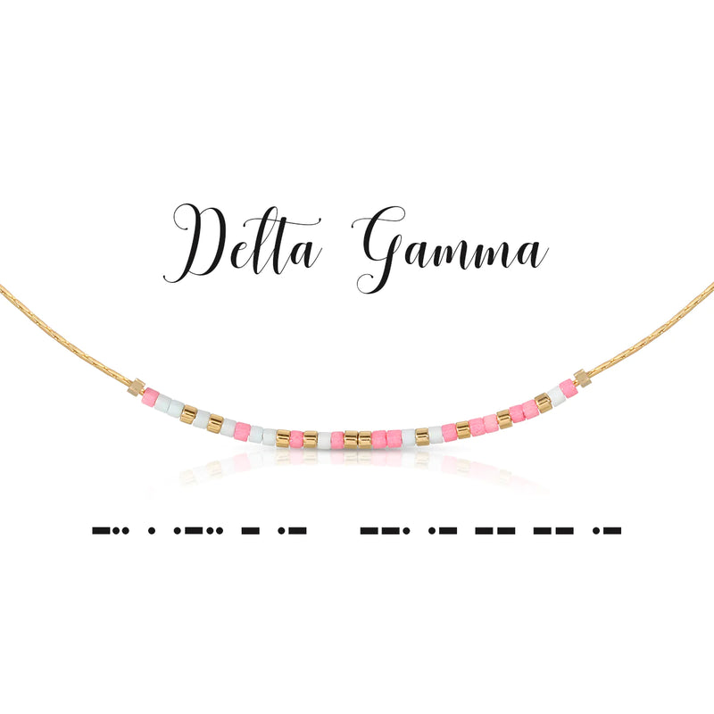 Delta Gamma Morse Code Necklace