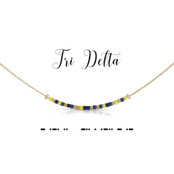 Tri Delta Morse Code Necklace