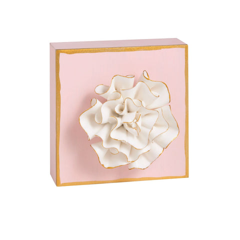 Pink Figural Flower Plaque