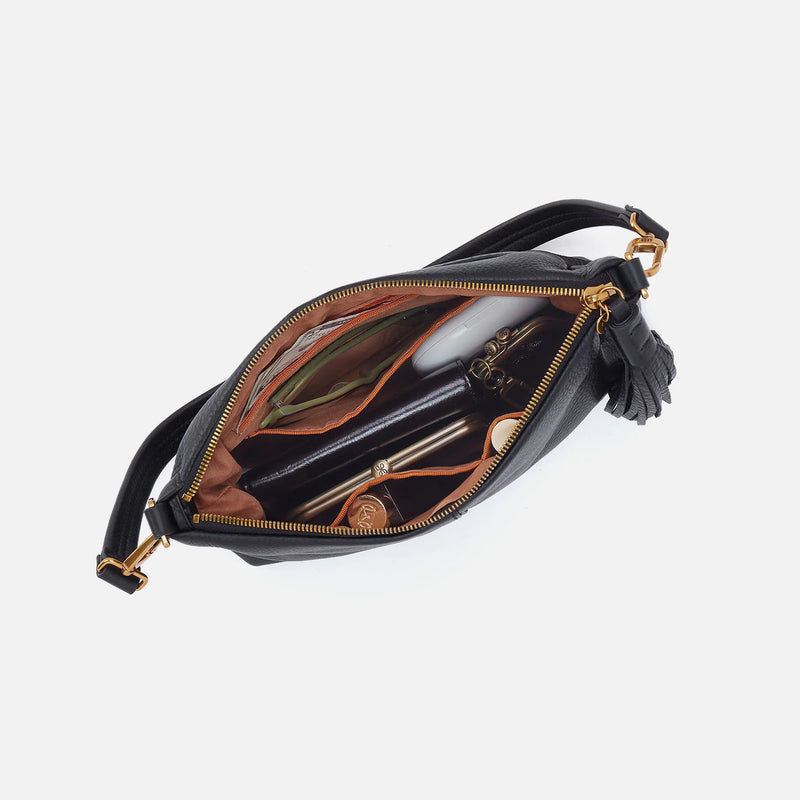 Kori Crossbody in Pebbled Leather - Black