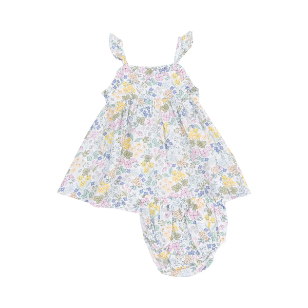 Samantha Floral Papaerbag Ruffle Dress w/ Diaper Cover (Dress only in toddler sizes)