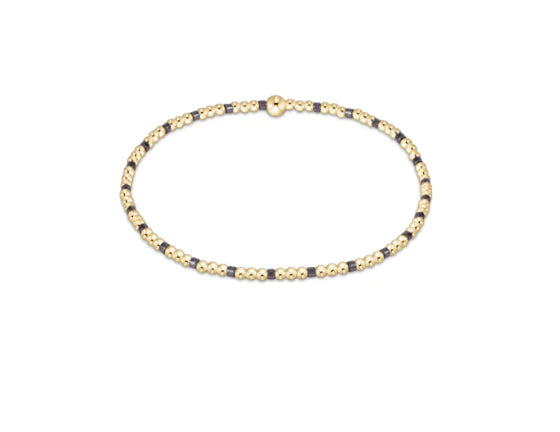 Hope Sincerity Pattern 2mm Bead Bracelet - Taupe With a Twist