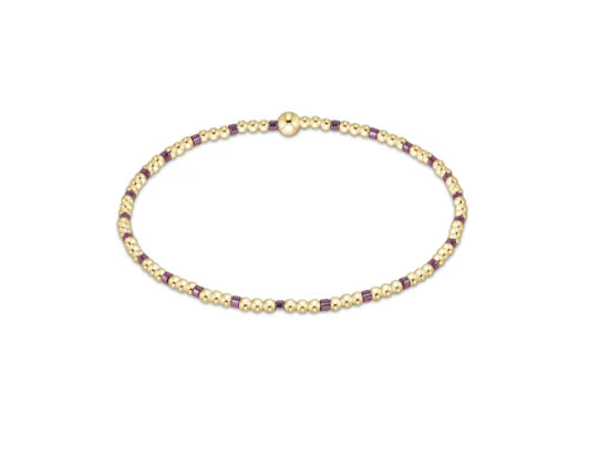 Egirl Hope Sincerity Pattern 2mm Bead Bracelet - Pink Metallic