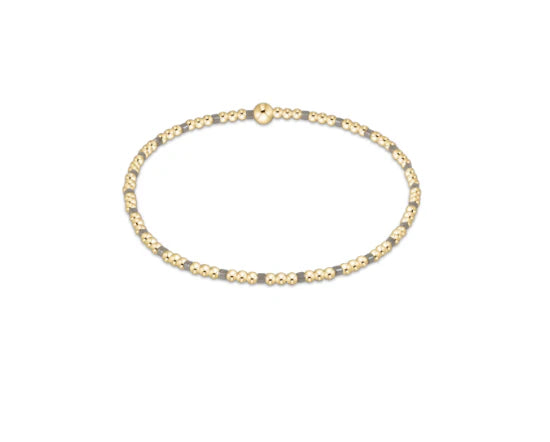 Hope Sincerity Pattern 2mm Bead Bracelet - Milkshake
