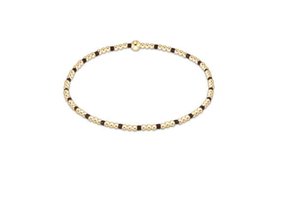Hope Sincerity Pattern 2mm Bead Bracelet - Chocolate