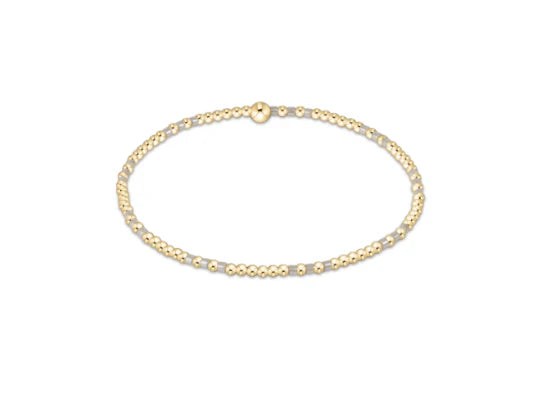 Hope Joy Pattern 2mm Bead Bracelet - Milkshake
