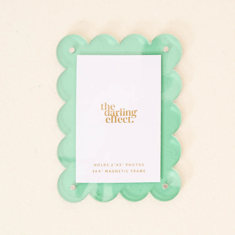 Mini Acrylic Picture Frame Magnet - Mint Green