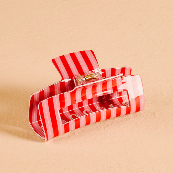 Peppermint Stripes Claw Clip