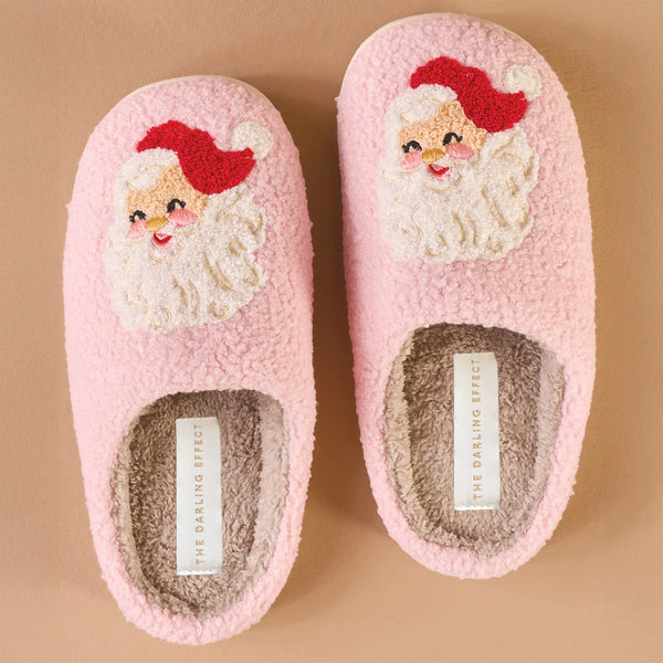 Fuzzy Santa Slippers M/L(W8-10)