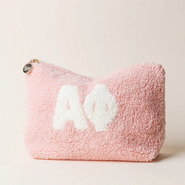 Alpha Phi Blush Teddy Letter Pouch