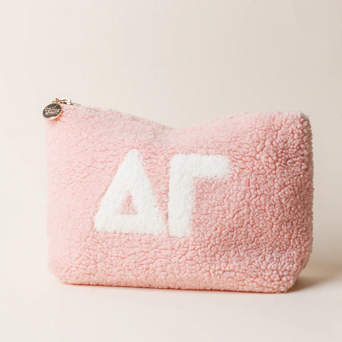 Delta Gamma Blush Teddy Letter Pouch