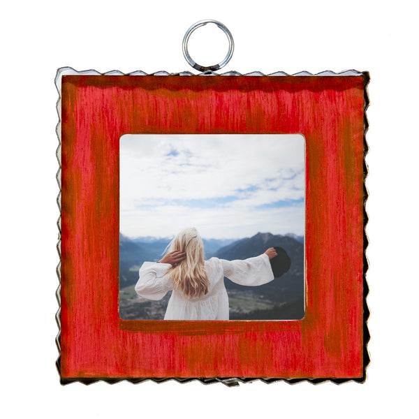 Pie Crust Photo Frame Red