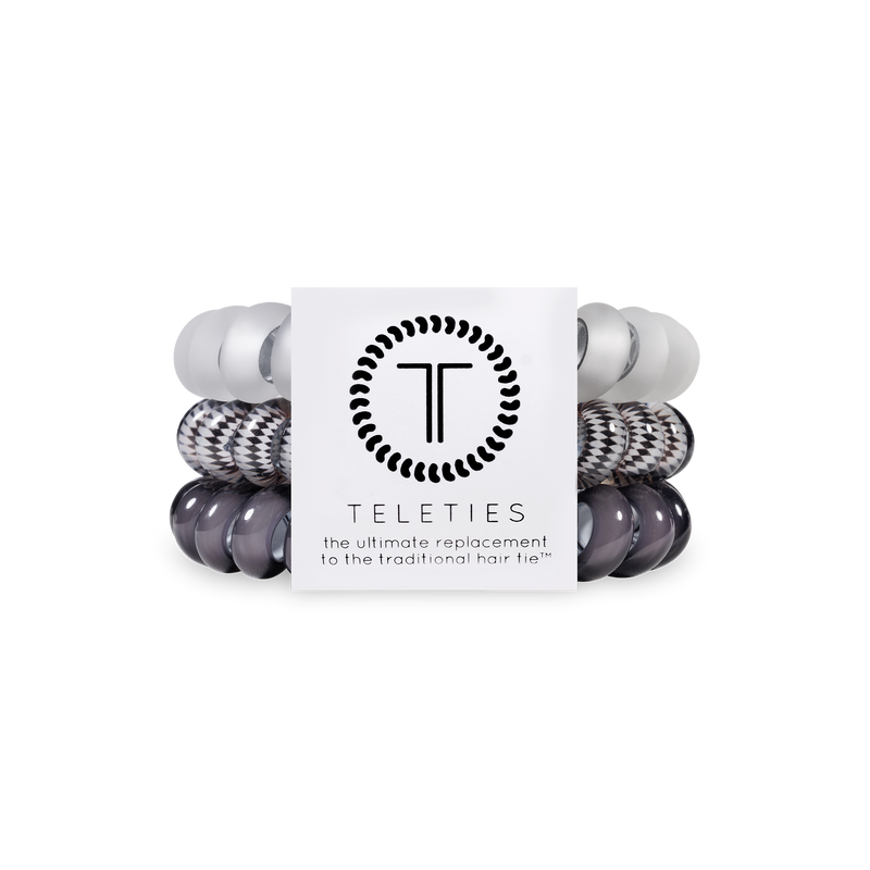Spiral Hair Coils | Large | Silver Flames Hair Ties