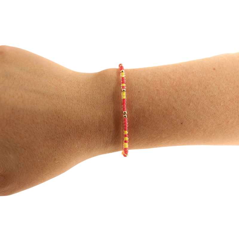 Chi Omega Sprinkle Bracelet: Petite 6.25 inch