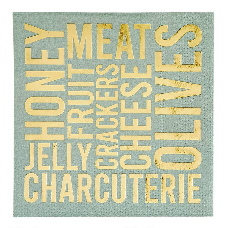 Charcuterie Ceramic Napkin Tray + Napkins