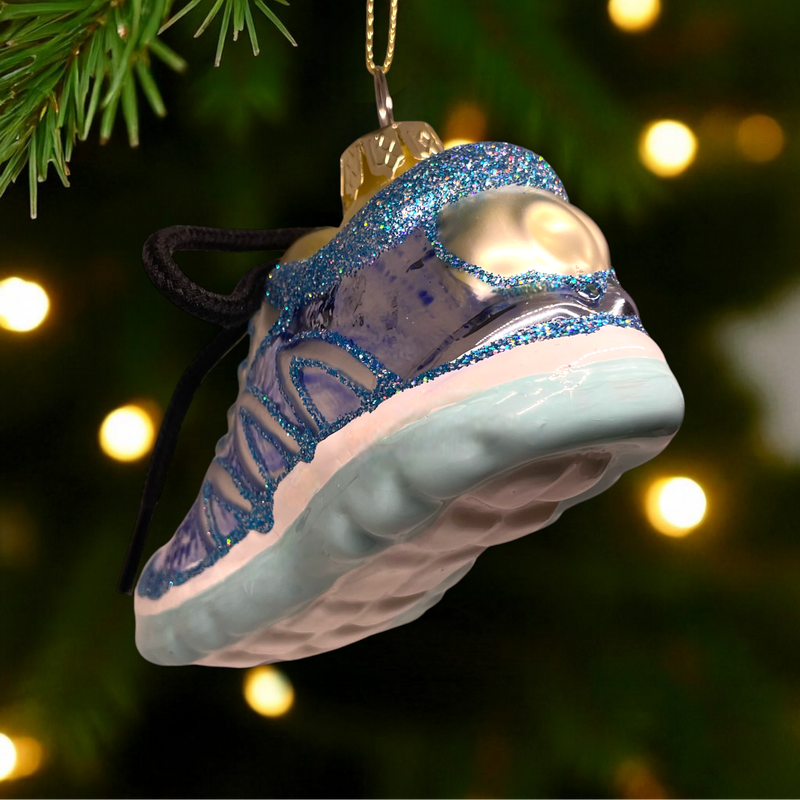 Running Shoe Christmas Ornament – Glass Holiday Decoration