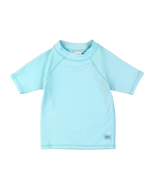 Boys Tropical Breeze Blue Short Sleeve Rash Guard