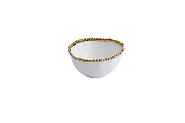 Small Bowl - White & Gold