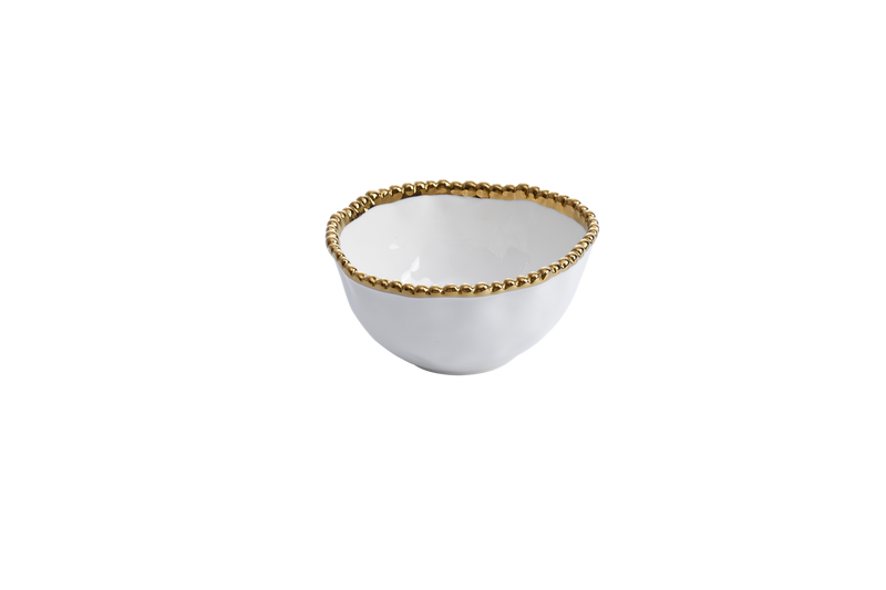 Small Bowl - White & Gold