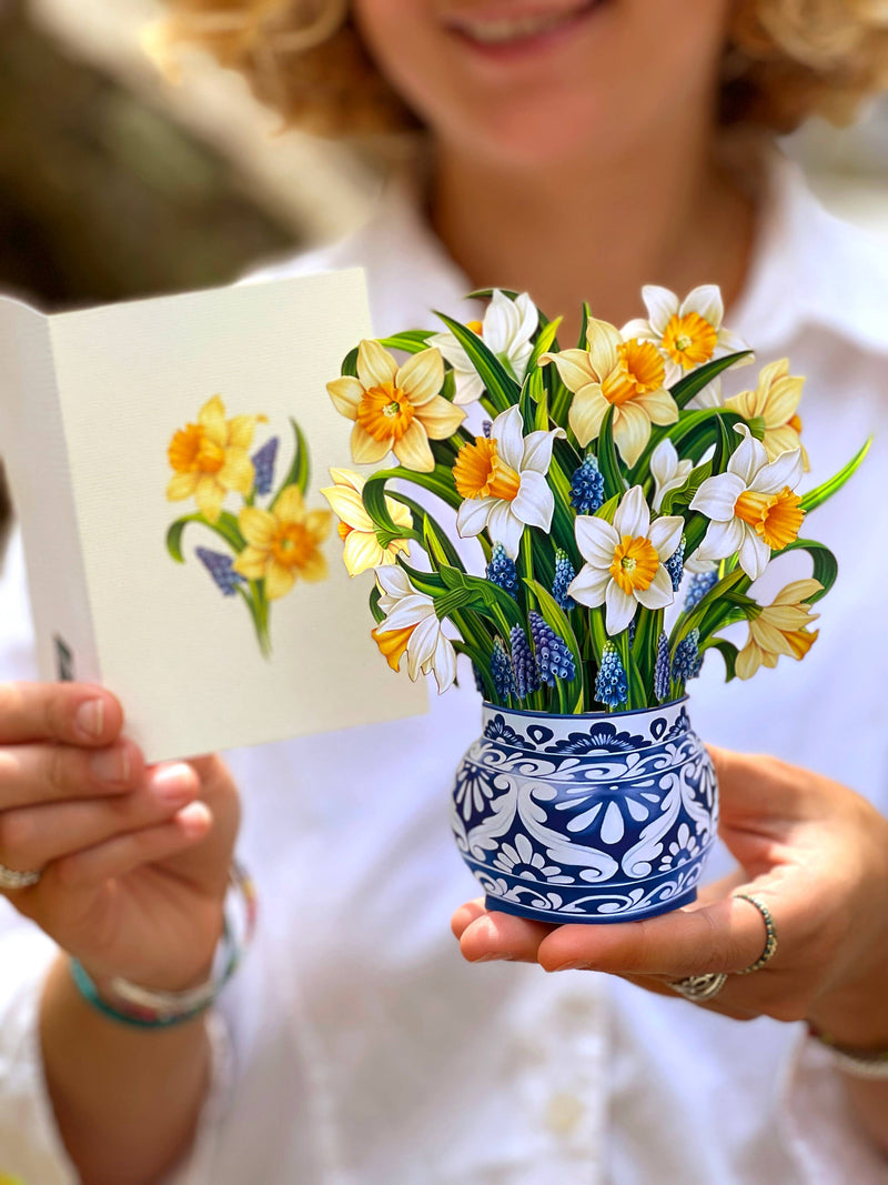 Mini English Daffodils Pop-Up Greeting Card